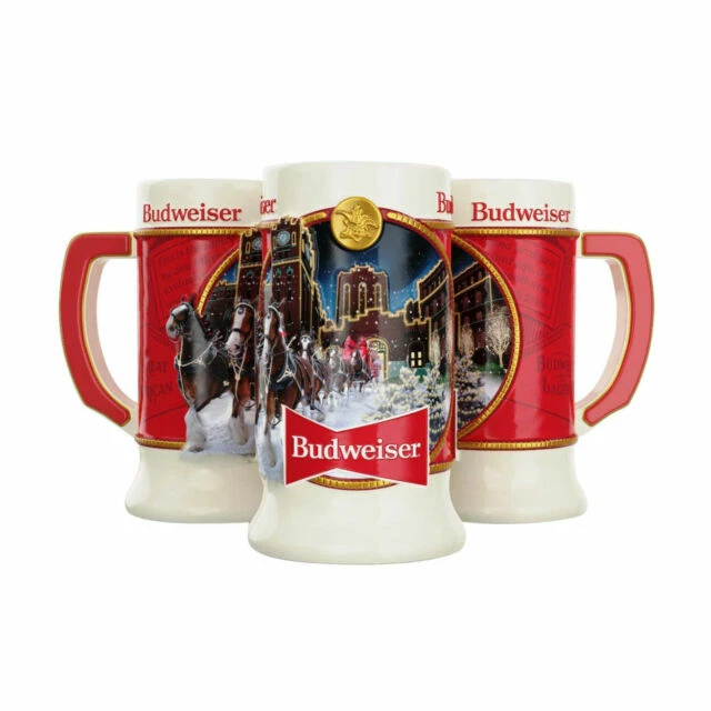 Budweiser Ceramic Holiday Stein Mug