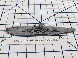 Battleship - Alabama - US Navy - Wargaming - Axis and Allies - Naval Miniature - Picture 1 of 1