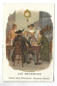 Les brasseurs - l'heure de la fermeture - Chromo chicorée Williot - Trade Card - Picture 1 of 2