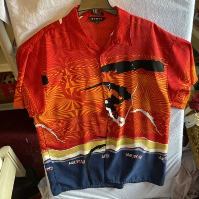 Koman 运动衬衫男式 SZ 2XL 深亮红色美国项目 — 第 1/4 张图片