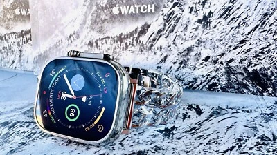 Custom Diamond Polished 49MM Apple Watch ULTRA with Cowboy Polished Band LTE GPS - Image 1 of 4