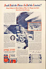 1937 Eveready Batteries Henry Frahm Flashlight Rescue Story Vintage Print Ad