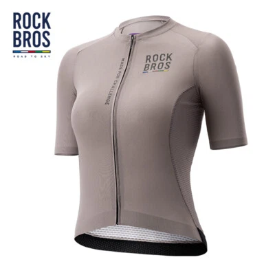 【ROAD TO SKY】 ROCKBROS Women Cycling Jersey Tops Bicycle Shirt Short Sleeve - Image 1 of 4