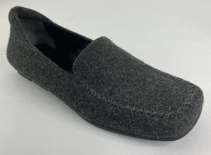PRADA Authentic Women’s Loafers Wool Flats Gray Shoes US 5.5 EU 35.5 - Picture 1 of 12