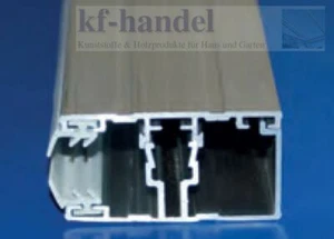Alu-Schraubprofil komplett für 16mm Stegplatten Randprofil Ober- & Unterteil - Bild 1 von 3