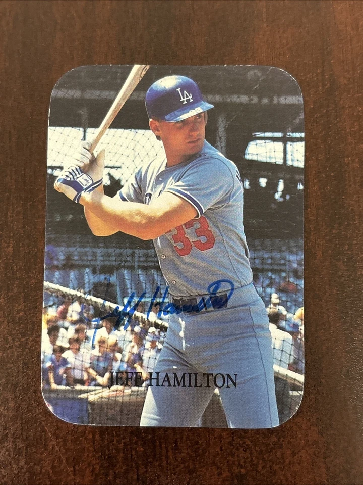 1987 Rookies Photos By Rob Broder #19 Jeff Hamilton Los Angeles Dodgers AUTO - Image 1 of 2