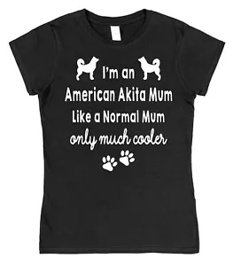 American Akita Mama/Papa Like Normal nur kühler T-Shirt Damen/Herren locker/passform - Bild 1 von 5