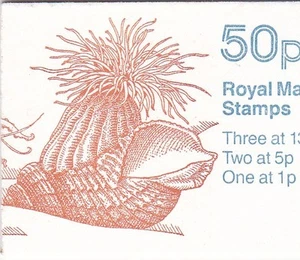 BRIEFMARKEN: 50P BOOKLET 1988 Nr. 1 - Parasitäre Anemone SG FB50 17.9.2024 - Bild 1 von 1