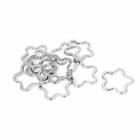 33mm Silver Flower Keyring Steel Jump Hoop Loop Key Rings Art Crafts DIY Chains