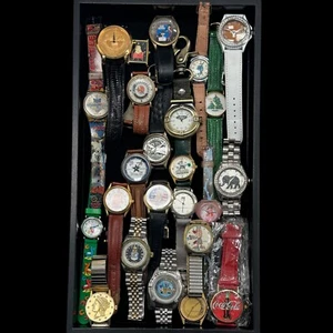 24 cartoon, political, sports & other novelty watches: pay 1 price for all 24 - Picture 1 of 3