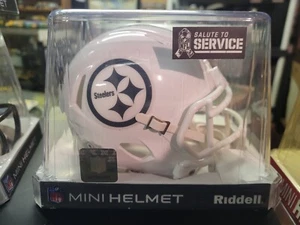 Rare Pittsburgh Steelers Salute to Service White mini helmet riddell NIB - Picture 1 of 2