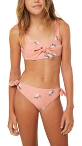 O'Neill L98611 Kids Pink Berkeley Top Knot Swim Set Size 8 - Picture 1 of 2