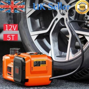 Electric 5 Ton 12V Car Jack Hydraulic Kit with Impact Wrench & Inflator Function - Picture 1 of 21