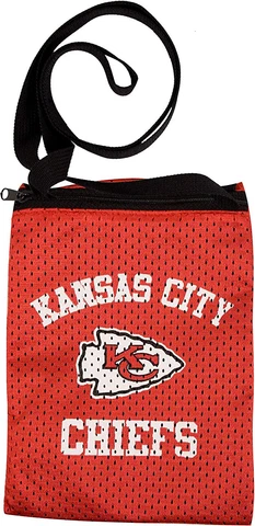 Kansas City Chiefs 6.25" x "8.5 Adult NFL Game Day Pouch Bag Purse Team Color Cover