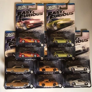 2025 Hot Wheels Silver Series Fast & Furious Racing Course Case Set of 10 - Picture 1 of 7
