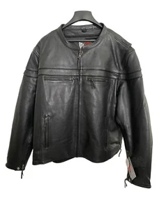 Men’s First Classic Leather Motorcycle Jacket Sz 7X Removable Liner Heavy Duty - Picture 1 of 17