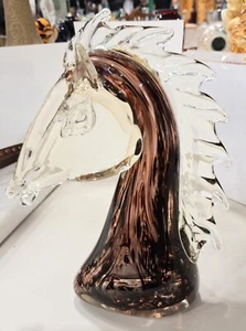 Vintage Murano Glass Horse Head Swirl, 12 inches tall - Picture 1 of 6