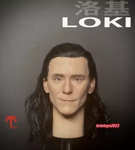 1:6 Loki Tom Hiddleston Head Sculpt For 12" Male soldier Action Figure Body Toy - Picture 1 of 7