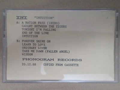 TNT - Intuition cassette Phonogram / Chop Em Out mastering promo - Image 1 of 4