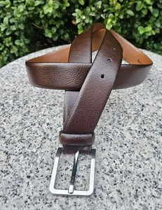 Cinturón de vestir de cuero marrón Johnston & Murphy talla: 40 hecho en Italia 🇮🇹  - Imagen 1 de 18
