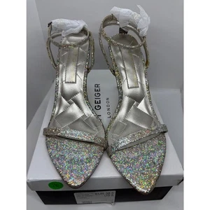 NWB Kurt Geiger Shore Ditch Sandal Glitter Prom Special Occasion 3.5" Heels US 8 - Picture 1 of 10