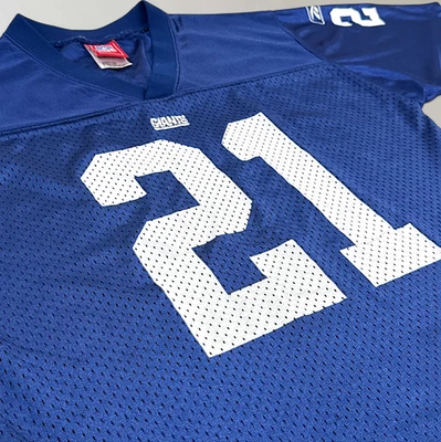 Vtg New York Giants Tiki Barber Jersey Reebok #21 NFL Players Youth Sz Lrg - Image 1 of 4