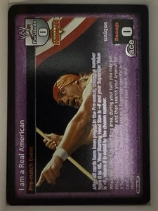 I Am A Real American - WWE Raw Deal CCG Rare Foil Hulk Hogan Card - Picture 1 of 1