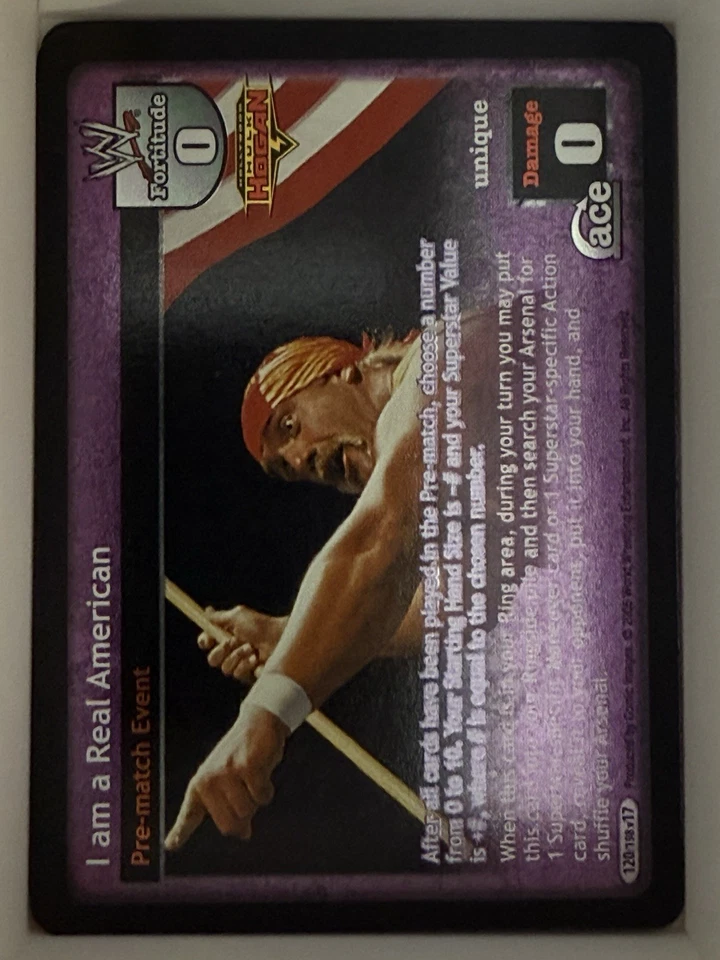 I Am A Real American - WWE Raw Deal CCG Rare Foil Hulk Hogan Card - Image 1 of 1