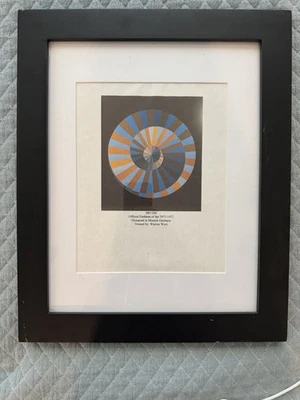 Estampa de emblema dos Jogos Olímpicos de Munique 1972 #85/200 emoldurada 16,5x13,5 pol - Imagem 1 de 4