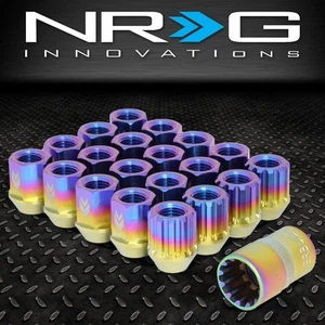 NRG INNOVATIONS LN-T200MC-21 M12X1.5 16PC 27MM OPEN-END LUG NUT + 4X LOCK + KEY - Picture 1 of 6