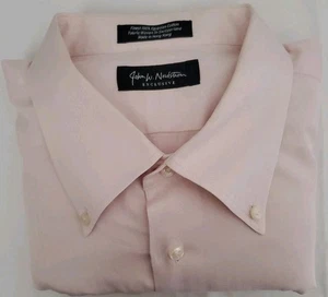 John W. Nordstrom Dress Shirt 100% Cotton Trim Men’s Size 17.5 36 Pink Preppy - Picture 1 of 6