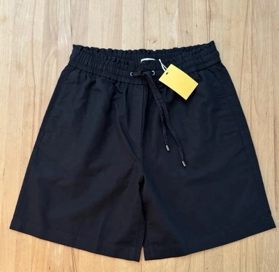 Neu Esprit Baumwoll Leinen Mix Shorts Bermuda Hose Zum Schnüren Gr.40 Schwarz - Bild 1 von 3