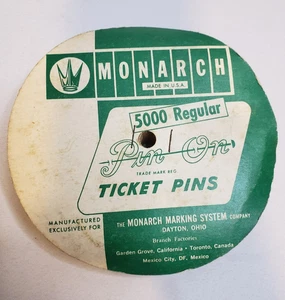Vintage Monarch Marking System Rolle mit 5000 Pin-on Ticket Pins - Teilrolle - Bild 1 von 5