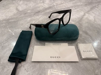 GUCCI GG0958O 004 Black Gold Women's 52 mm Eyeglasses - Image 1 of 4