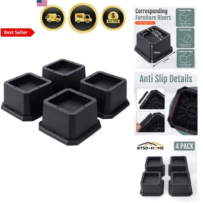 家具立管床立管桌椅延长器重型4包 — 第 1/4 张图片