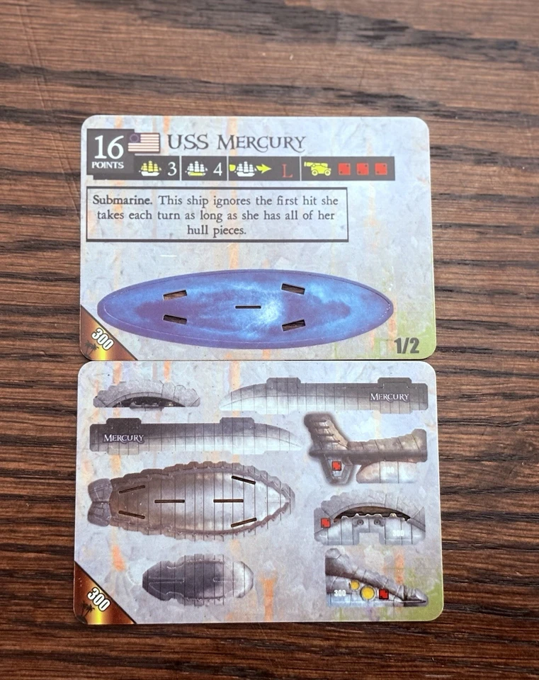 Wizkids Pirates CSG Mysterious Islands USS MERCURY 300 LE Tournament Exclusive - Image 1 of 2