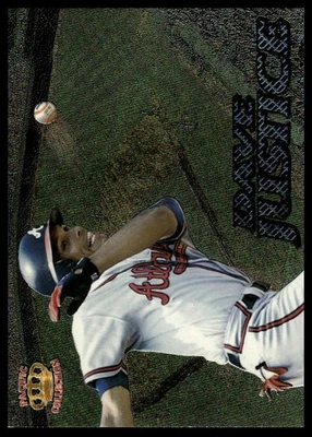 1996 Pacific Prism #FB-8 David Justice Fence Busters - Image 1 of 2