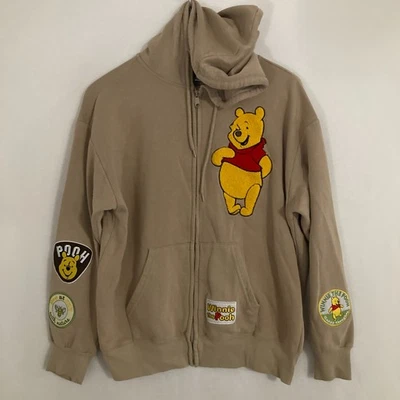 Disney Winnie The Pooh Hoodie Jacket Womens M Full Zip Embroidered Patches - Image 1 of 4