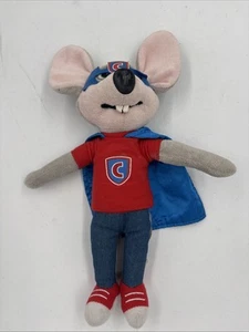 Chuck E Cheese Plush Stuffed Animal Super Hero Superhero 10" with Cape 2014 - Picture 1 of 5