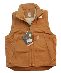 Carhartt Fire-Resistant Quick Duck Insulated Vest Men's Size L Brown 103387 New - Picture 1 of 16