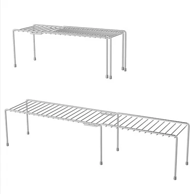 CLASSIC CUISINE Kitchen Cabinet Countertop Shelf Organizers Adjustable Metal Wire Pantry Storage