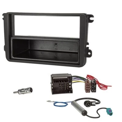 VW Polo 6R ab 09 Radioblende Radioadapter ISO Antennenadapter Phantomeinspeisung