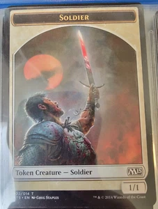 Soldier # 002/014 T Token M15 Magic The Gathering 2015 Core Set Tarjetas JCC Magic The Gathering - Imagen 1 de 4
