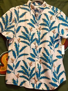 Sovereign Code Nwt Button Up Shirt Mens Large Floral Pink Hawaiian - Picture 1 of 8
