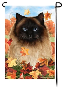 Bandera de jardín hojas caídas - gato del Himalaya - Imagen 1 de 1