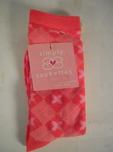1 pair Simply Sockettes Girls SOCKS  6 - 8 1/2 - Picture 1 of 2
