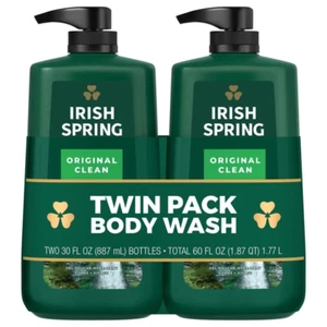 2PK Irish Spring Mens Body Wash Pump, Original Scented Body Wash for Men, 30 Oz - Picture 1 of 6