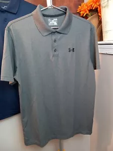 Under Armour Grey And Blue Performance Heatgear Shortsleeve Polo Size M Bundle - Picture 1 of 10