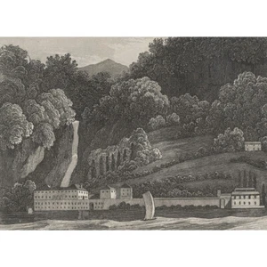 Villa Pliniana Lago de Como Torno Italia Grabado en Acero 1840 El Pequeño Universo - Imagen 1 de 4