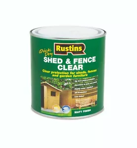 Rustins Quick Dry Shed and Fence Protection for 5 years Matt Clear Finish 1L - Picture 1 of 2